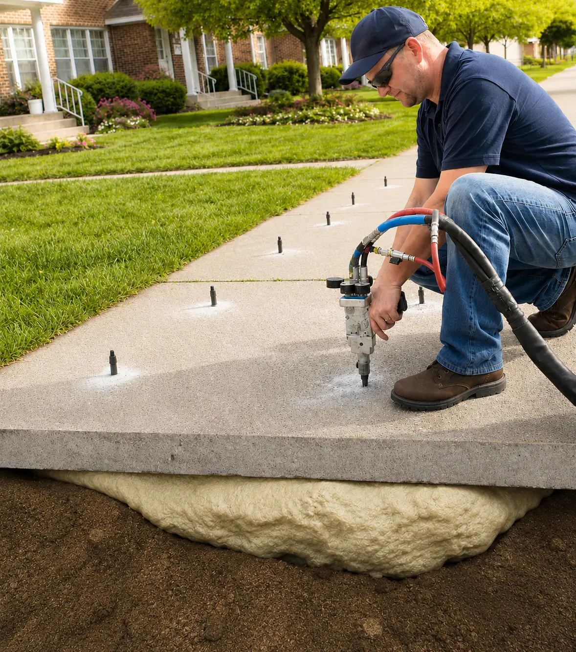 Polyurethane Concrete Raising