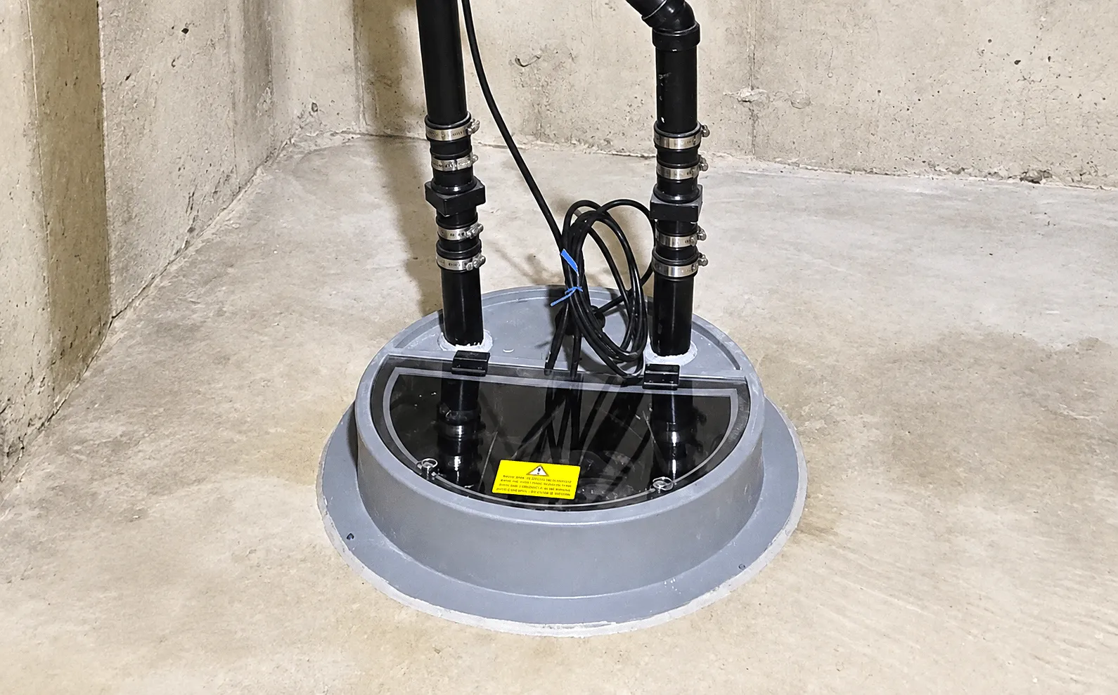 Sump Pump Setup with Lid